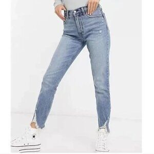 Abercrombie & Fitch The Skinny High Rise Chewed Hem Jeans-Size 2/26 (NWT)